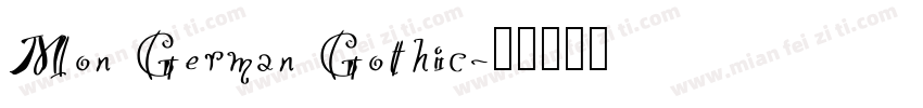 Mon German Gothic字体转换